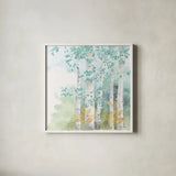 Natures Leaves III by Beth Grove. Shown in a crisp white glass frame for a clean and minimalist style. Available as an archival giclee rolled canvas, fine art paper, or poster print. SKU 56071a.