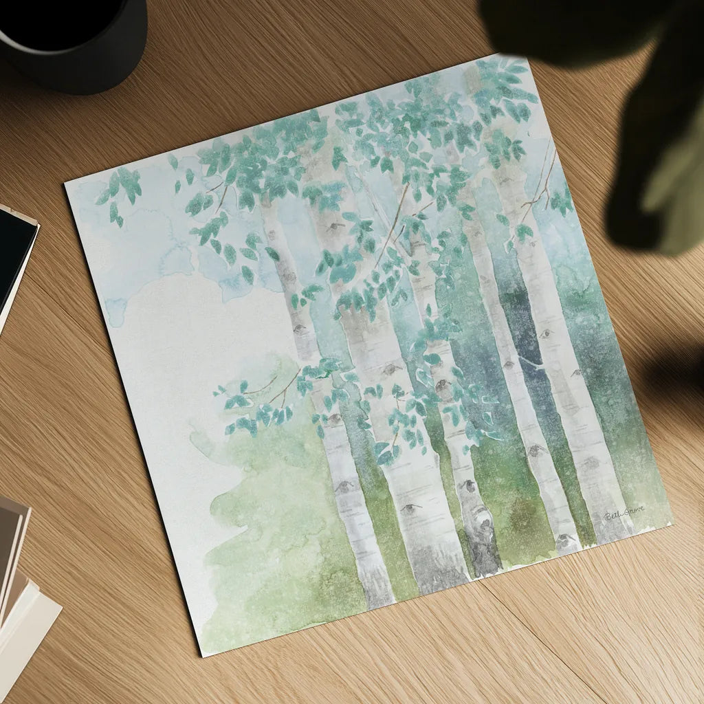 Natures Leaves III No Gold by Beth Grove. Shown as a detailed flat fine art print, highlighting archival giclee quality. Available as an archival giclee rolled canvas, fine art paper, or poster print. SKU 61597a.