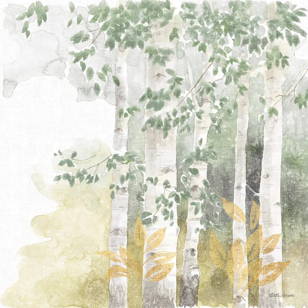 Natures Leaves III Sage by Beth Grove. SKU 71494a. Archival Giclee Fine art print for wall decor.