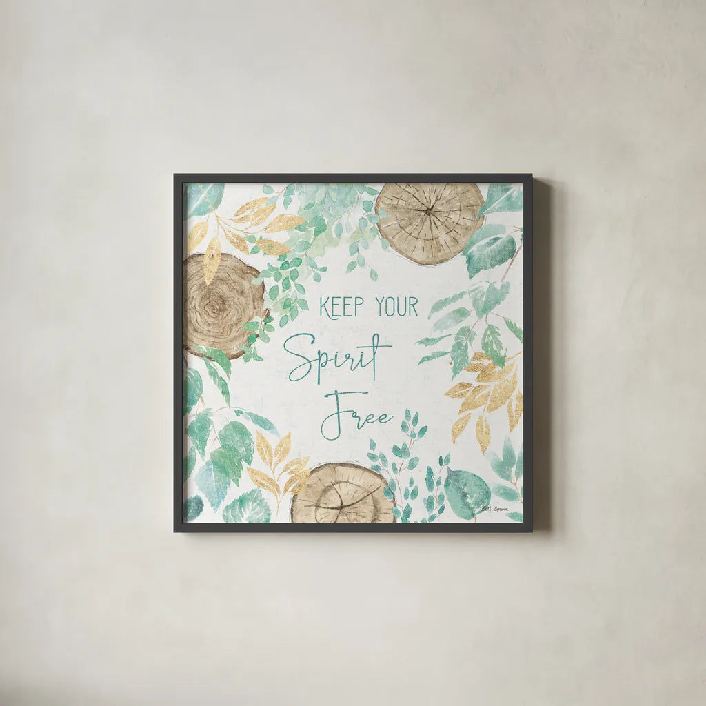 Natures Leaves V by Beth Grove. Shown in a sleek black glass frame for a contemporary gallery look. Available as an archival giclee rolled canvas, fine art paper, or poster print. SKU 56073a.