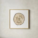 Natures Leaves VII by Beth Grove. Shown in a natural wood glass frame for a timeless modern aesthetic. Available as an archival giclee rolled canvas, fine art paper, or poster print. SKU 60642a.