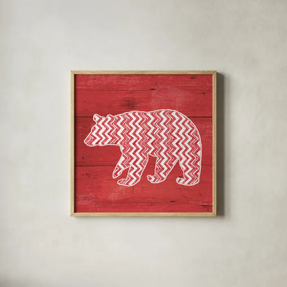 Nordic Holiday X by Beth Grove. Shown in a natural wood glass frame for a timeless modern aesthetic. Available as an archival giclee rolled canvas, fine art paper, or poster print. SKU 33878a.