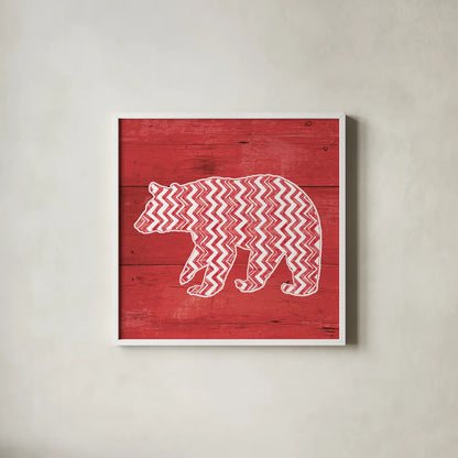 Nordic Holiday X by Beth Grove. Shown in a crisp white glass frame for a clean and minimalist style. Available as an archival giclee rolled canvas, fine art paper, or poster print. SKU 33878a.