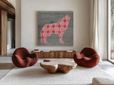 Nordic Holiday XI by Beth Grove. Shown as extra-large giant wall art in a modern living room. Available as an archival giclee rolled canvas, fine art paper, or poster print. SKU 33879a.