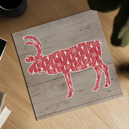 Nordic Holiday XII by Beth Grove. Shown as a detailed flat fine art print, highlighting archival giclee quality. Available as an archival giclee rolled canvas, fine art paper, or poster print. SKU 33880a.