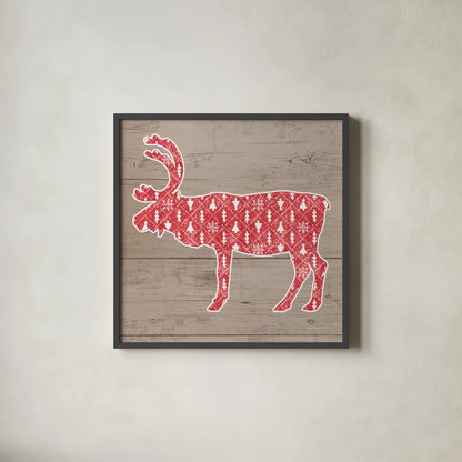 Nordic Holiday XII by Beth Grove. Shown in a sleek black glass frame for a contemporary gallery look. Available as an archival giclee rolled canvas, fine art paper, or poster print. SKU 33880a.