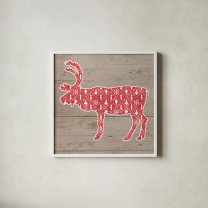 Nordic Holiday XII by Beth Grove. Shown in a crisp white glass frame for a clean and minimalist style. Available as an archival giclee rolled canvas, fine art paper, or poster print. SKU 33880a.