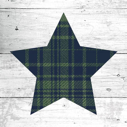 Nordic Holiday XII Plaid Navy Green by Beth Grove. SKU 59702a. Archival Giclee Fine art print for wall decor.