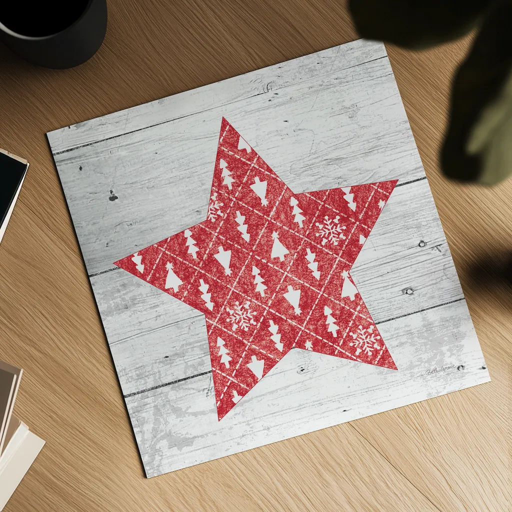 Nordic Holiday XIII by Beth Grove. Shown as a detailed flat fine art print, highlighting archival giclee quality. Available as an archival giclee rolled canvas, fine art paper, or poster print. SKU 33881a.