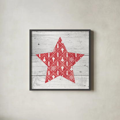 Nordic Holiday XIII by Beth Grove. Shown in a sleek black glass frame for a contemporary gallery look. Available as an archival giclee rolled canvas, fine art paper, or poster print. SKU 33881a.