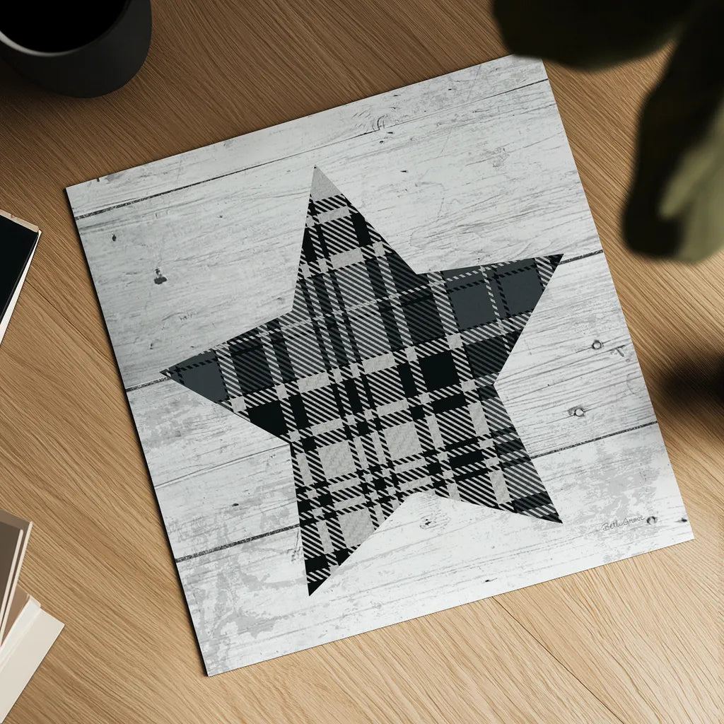 Nordic Holiday XIII Plaid by Beth Grove. Shown as a detailed flat fine art print, highlighting archival giclee quality. Available as an archival giclee rolled canvas, fine art paper, or poster print. SKU 37366a.