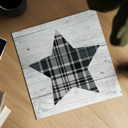 Nordic Holiday XIII Plaid by Beth Grove. Shown as a detailed flat fine art print, highlighting archival giclee quality. Available as an archival giclee rolled canvas, fine art paper, or poster print. SKU 37366a.