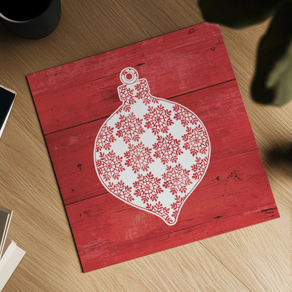 Nordic Holiday XIV by Beth Grove. Shown as a detailed flat fine art print, highlighting archival giclee quality. Available as an archival giclee rolled canvas, fine art paper, or poster print. SKU 33882a.