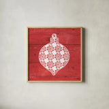 Nordic Holiday XIV by Beth Grove. Shown in a natural wood glass frame for a timeless modern aesthetic. Available as an archival giclee rolled canvas, fine art paper, or poster print. SKU 33882a.