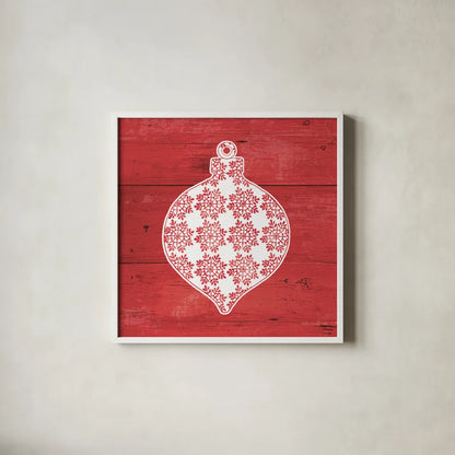 Nordic Holiday XIV by Beth Grove. Shown in a crisp white glass frame for a clean and minimalist style. Available as an archival giclee rolled canvas, fine art paper, or poster print. SKU 33882a.