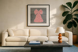 Nordic Holiday XV by Beth Grove. Displayed in a glass frame with matte in a clean modern living room. Available as an archival giclee rolled canvas, fine art paper, or poster print. SKU 33883a.