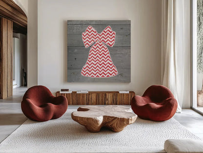 Nordic Holiday XV by Beth Grove. Shown as extra-large giant wall art in a modern living room. Available as an archival giclee rolled canvas, fine art paper, or poster print. SKU 33883a.