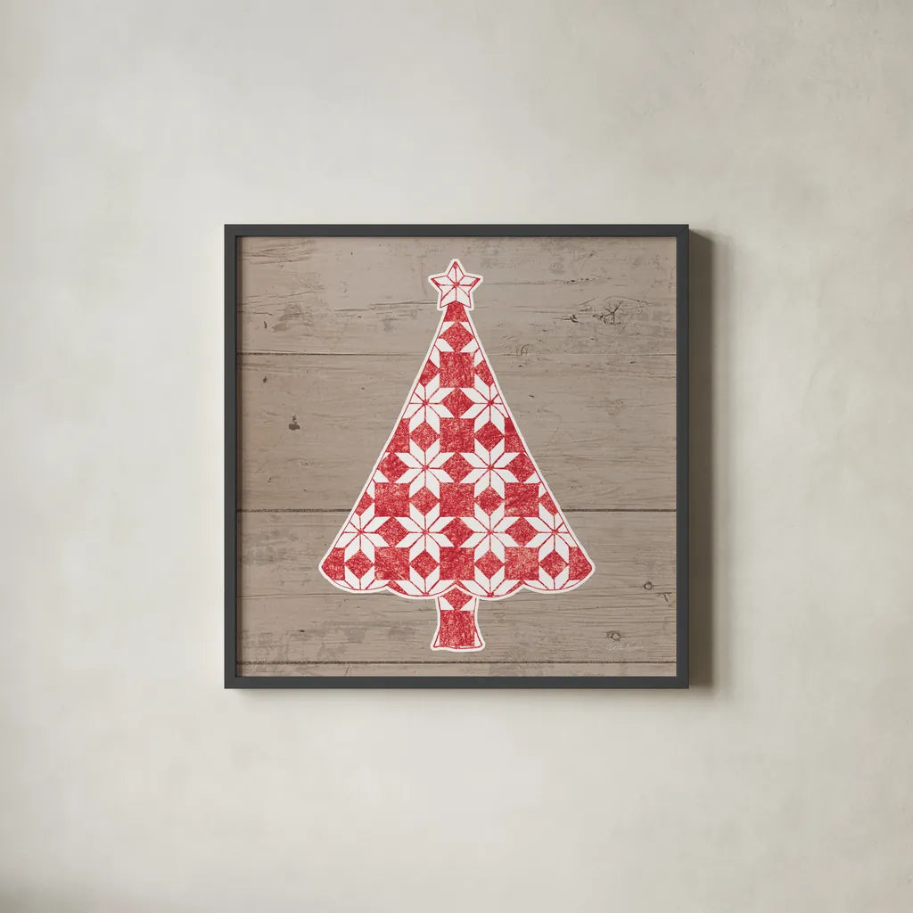 Nordic Holiday XVI by Beth Grove. Shown in a sleek black glass frame for a contemporary gallery look. Available as an archival giclee rolled canvas, fine art paper, or poster print. SKU 33884a.