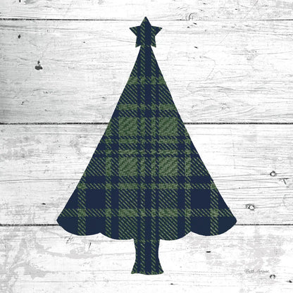 Nordic Holiday XVI Plaid Navy Green by Beth Grove. SKU 59703a. Archival Giclee Fine art print for wall decor.