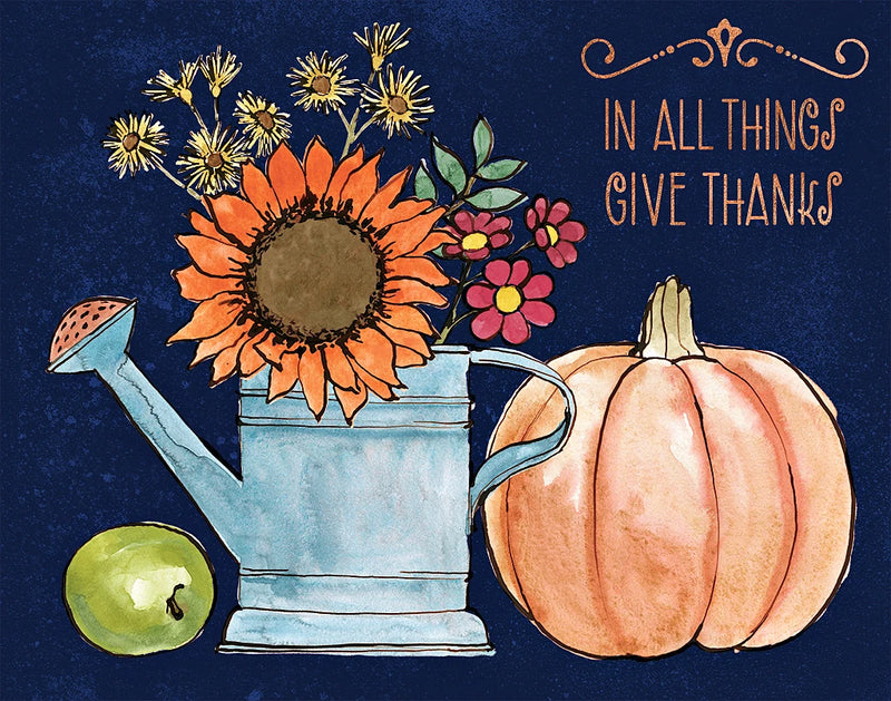 October Garden II Blue by Beth Grove