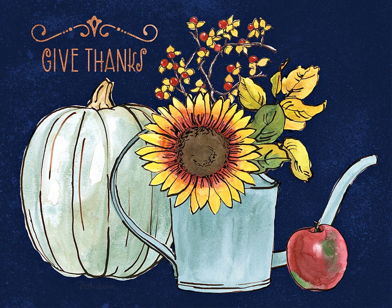 October Garden III Blue by Beth Grove