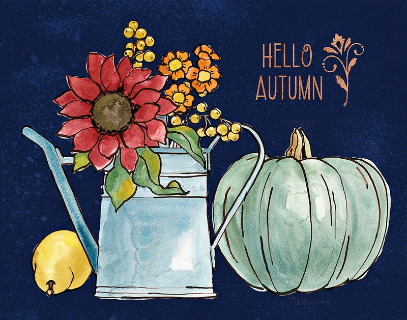 October Garden IV Blue by Beth Grove