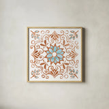 October Garden IX by Beth Grove. Shown in a natural wood glass frame for a timeless modern aesthetic. Available as an archival giclee rolled canvas, fine art paper, or poster print. SKU 37069a.
