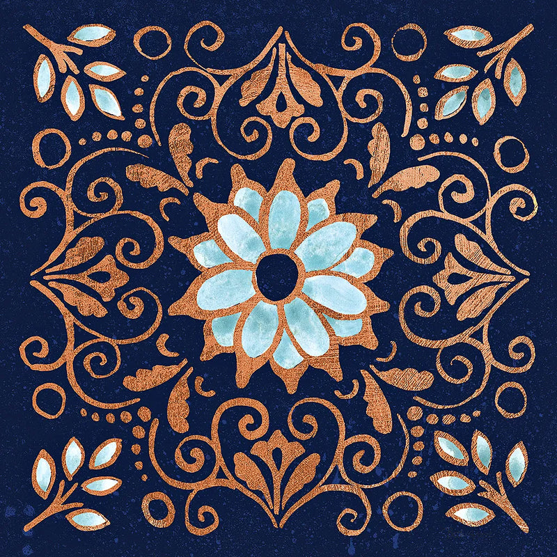 October Garden IX Blue by Beth Grove. SKU 39632a. Archival Giclee Fine art print for wall decor.
