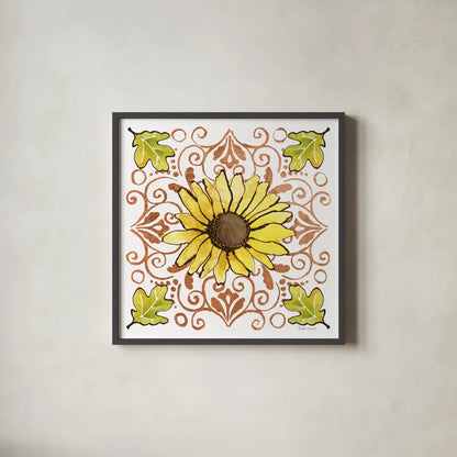 October Garden V by Beth Grove. Shown in a sleek black glass frame for a contemporary gallery look. Available as an archival giclee rolled canvas, fine art paper, or poster print. SKU 37065a.