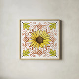 October Garden V by Beth Grove. Shown in a natural wood glass frame for a timeless modern aesthetic. Available as an archival giclee rolled canvas, fine art paper, or poster print. SKU 37065a.