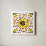 October Garden V by Beth Grove. Shown in a crisp white glass frame for a clean and minimalist style. Available as an archival giclee rolled canvas, fine art paper, or poster print. SKU 37065a.