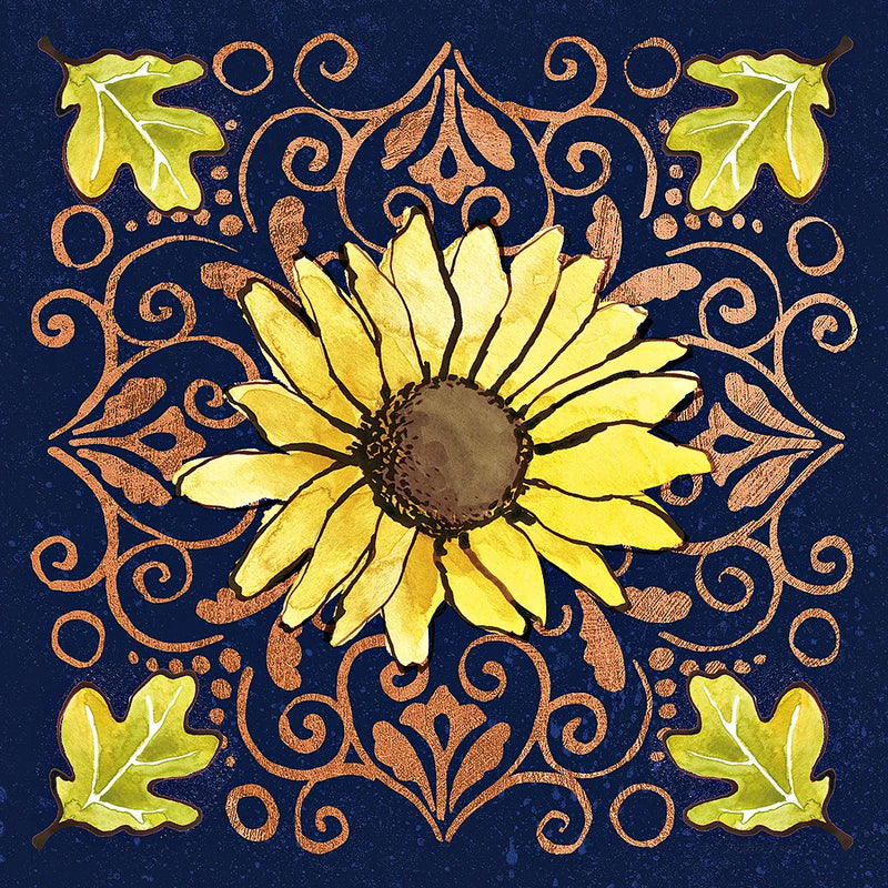 October Garden V Blue by Beth Grove. SKU 39628a. Archival Giclee Fine art print for wall decor.