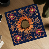 October Garden VI Blue by Beth Grove. Shown as a detailed flat fine art print, highlighting archival giclee quality. Available as an archival giclee rolled canvas, fine art paper, or poster print. SKU 39629a.