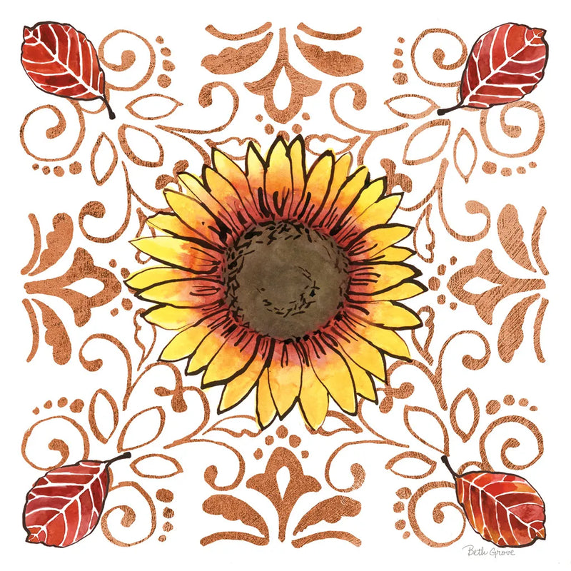 October Garden VII by Beth Grove. SKU 37067a. Archival Giclee Fine art print for wall decor.