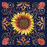 October Garden VII Blue by Beth Grove. SKU 39630a. Archival Giclee Fine art print for wall decor.