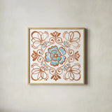 October Garden X by Beth Grove. Shown in a natural wood glass frame for a timeless modern aesthetic. Available as an archival giclee rolled canvas, fine art paper, or poster print. SKU 37070a.