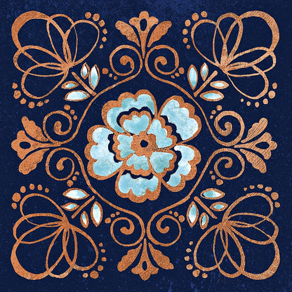 October Garden X Blue by Beth Grove. SKU 39633a. Archival Giclee Fine art print for wall decor.