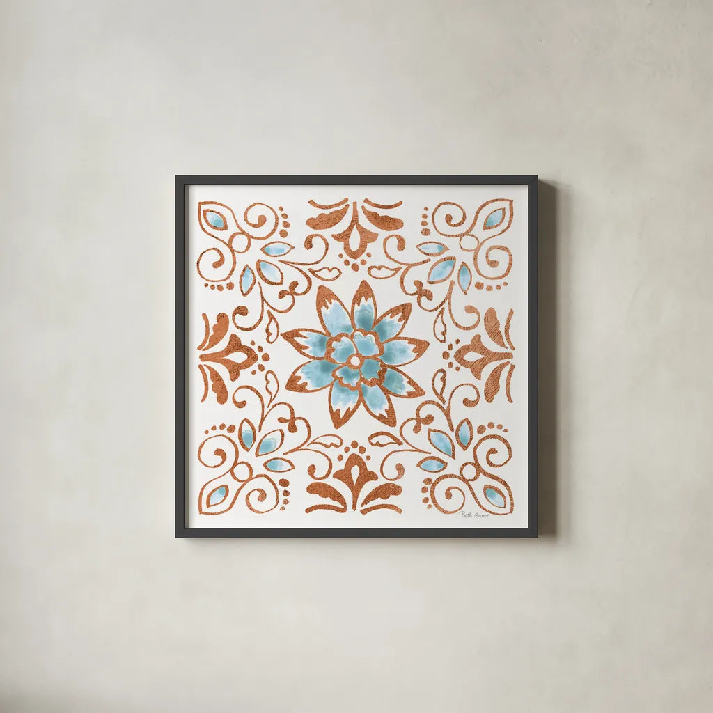 October Garden XI by Beth Grove. Shown in a sleek black glass frame for a contemporary gallery look. Available as an archival giclee rolled canvas, fine art paper, or poster print. SKU 37071a.