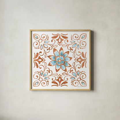 October Garden XI by Beth Grove. Shown in a natural wood glass frame for a timeless modern aesthetic. Available as an archival giclee rolled canvas, fine art paper, or poster print. SKU 37071a.