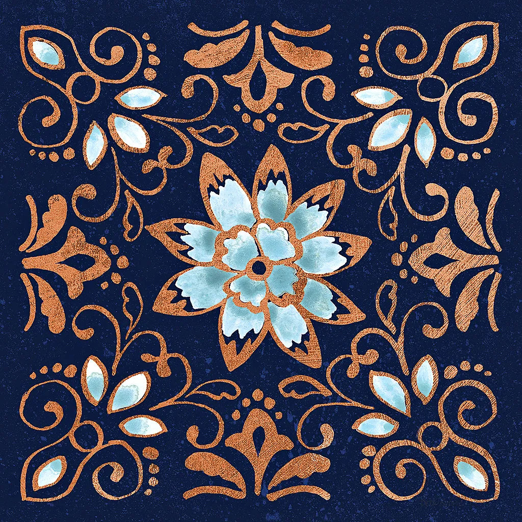 October Garden XI Blue by Beth Grove. SKU 39634a. Archival Giclee Fine art print for wall decor.