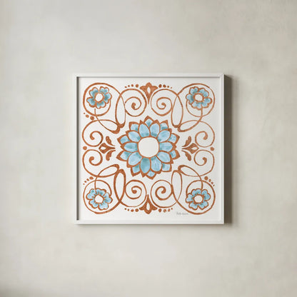 October Garden XII by Beth Grove. Shown in a crisp white glass frame for a clean and minimalist style. Available as an archival giclee rolled canvas, fine art paper, or poster print. SKU 37072a.