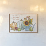 October Garden XIII by Beth Grove. shown as a paper print in a natural frame. Available as a archival giclee rolled canvas, fine art paper, or poster print. SKU 37073i.