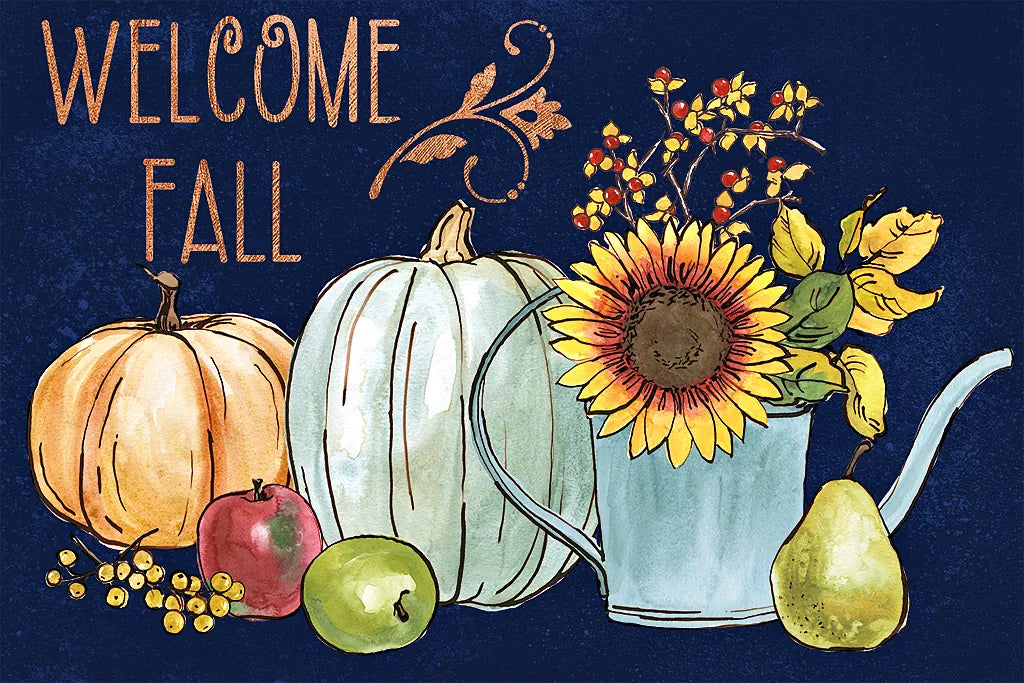 October Garden XIII Blue by Beth Grove. SKU 39636i. Archival Giclee Fine art print for wall decor.