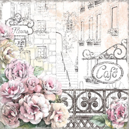 Paris Roses I by Beth Grove. SKU 22321a. Archival Giclee Fine art print for wall decor.