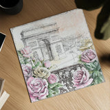 Paris Roses V by Beth Grove. Shown as a detailed flat fine art print, highlighting archival giclee quality. Available as an archival giclee rolled canvas, fine art paper, or poster print. SKU 22913a.