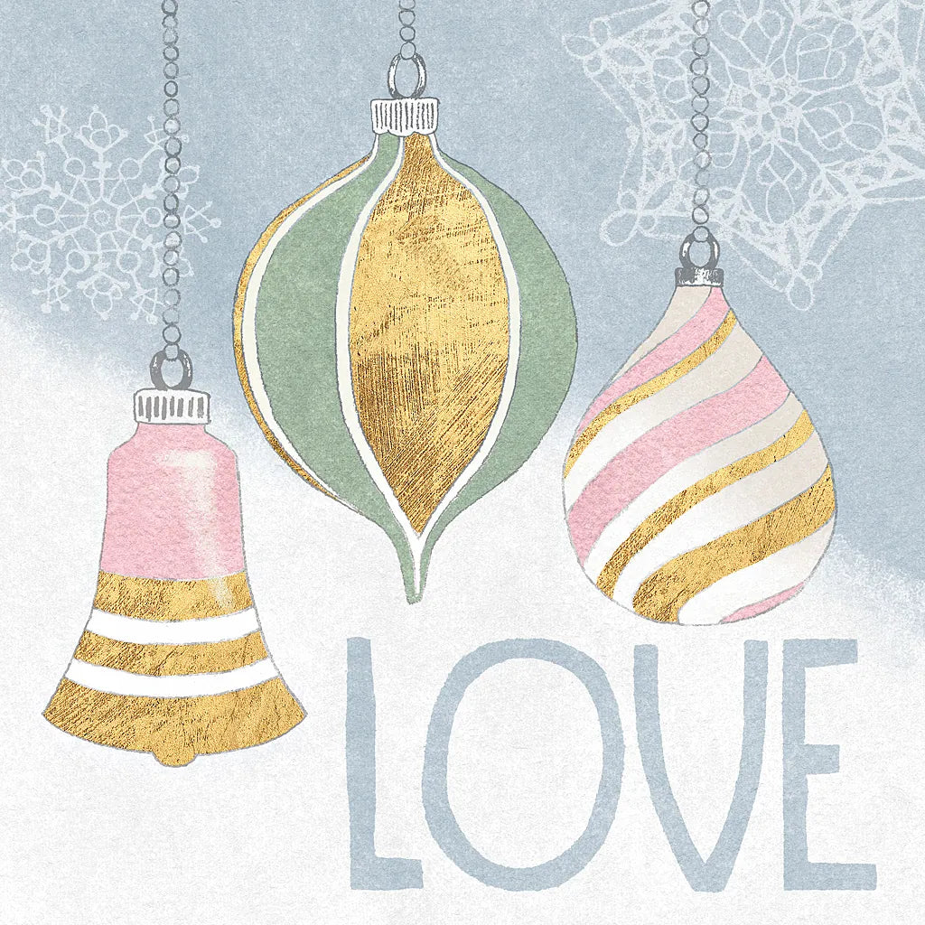 Pastel Christmas III by Beth Grove. SKU 31048a. Archival Giclee Fine art print for wall decor.