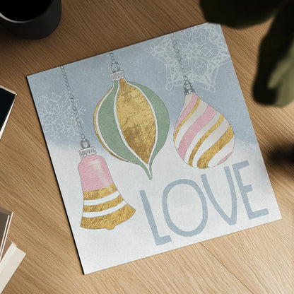 Pastel Christmas III by Beth Grove. Shown as a detailed flat fine art print, highlighting archival giclee quality. Available as an archival giclee rolled canvas, fine art paper, or poster print. SKU 31048a.