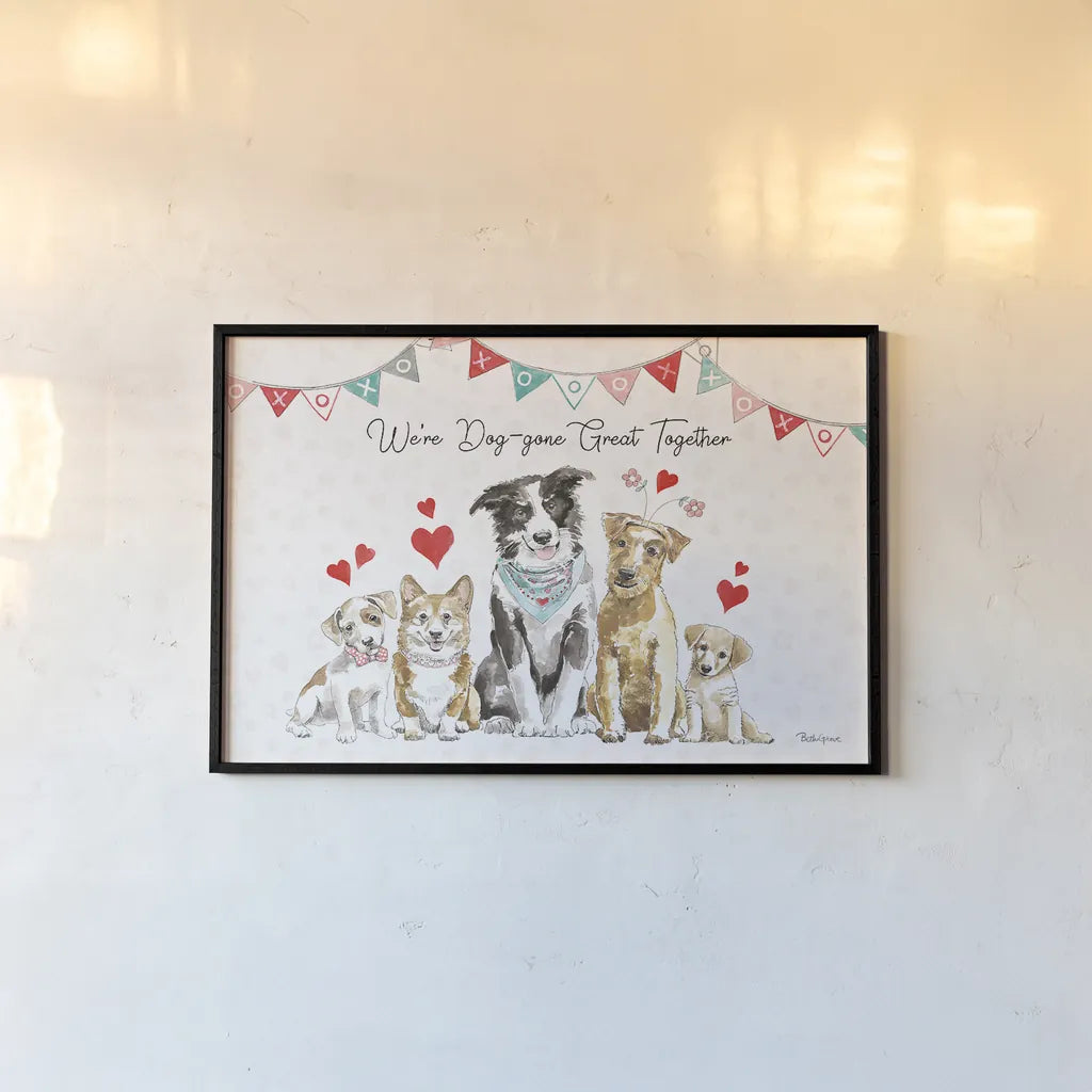 Paws of Love I by Beth Grove. shown as a paper print in a black flame. Available as a archival giclee rolled canvas, fine art paper, or poster print. SKU 53509i.