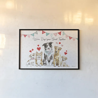 Paws of Love I by Beth Grove. shown as a paper print in a black flame. Available as a archival giclee rolled canvas, fine art paper, or poster print. SKU 53509i.