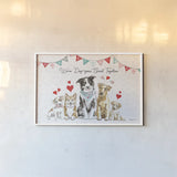 Paws of Love I by Beth Grove. shown as a paper print in a white frame. Available as a archival giclee rolled canvas, fine art paper, or poster print. SKU 53509i.